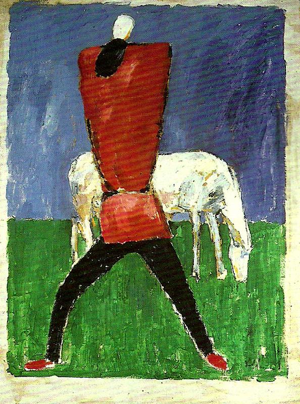 Kazimir Malevich peasant and horse china oil painting image